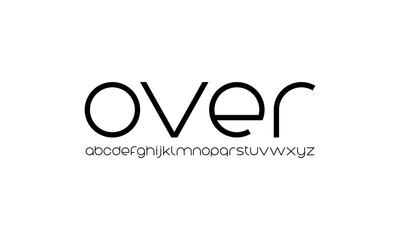 Alphabet lowercase sans serif font set. Modern minimal lettering design. Vector geometric text style