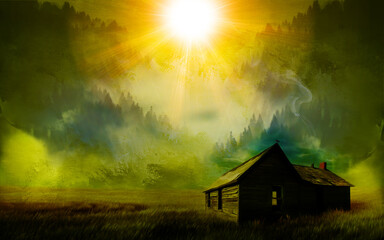 SONNENAUFGANG IN DER BERGEN  #080541B.41E