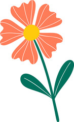 Orange flower clipart vector