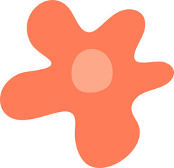 Orange flower clipart vector