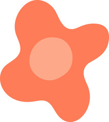 Orange flower clipart vector