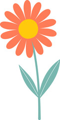 Orange flower clipart vector