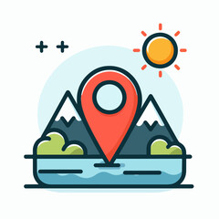 map pin location icons. Modern map markers .Vector illustration