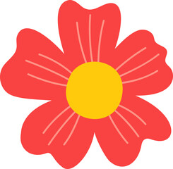 Red flower clipart vector
