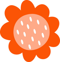 Orange flower clipart vector