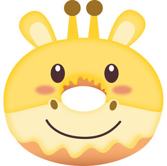 Donut cartoon, donut, giraffe, Fantasy Donuts