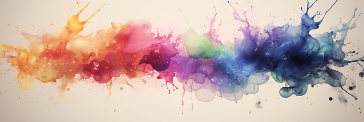 A set of high-quality graphics resources with watercolor splashes.