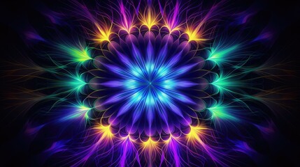 Abstract gradient background with kaleidoscopic patterns