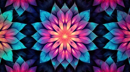Abstract gradient background with kaleidoscopic patterns