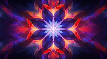 Abstract gradient background with kaleidoscopic patterns
