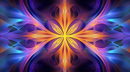 Abstract gradient background with kaleidoscopic patterns