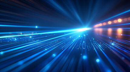 A blue light with a white starburst in the middle