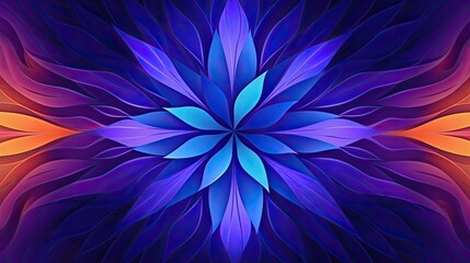 Royal blue Abstract gradient background with kaleidoscopic patterns
