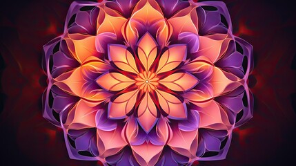 Abstract gradient background with kaleidoscopic patterns