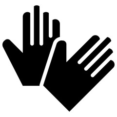 gloves solid icon
