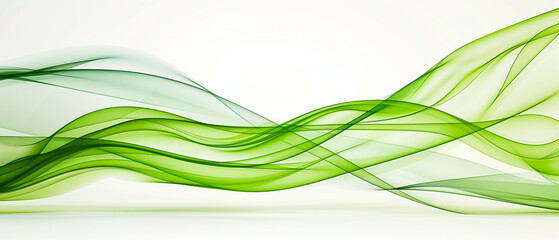 Abstract green wave flowing motion background