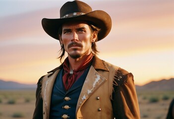 portrait of a wild west gunslinger
