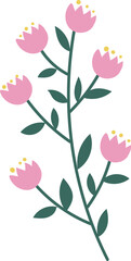 Pink spring flower clipart vector