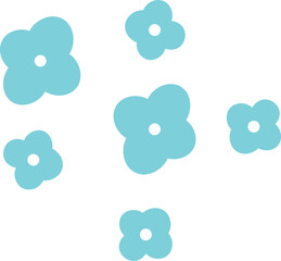 Blue flower clipart vector