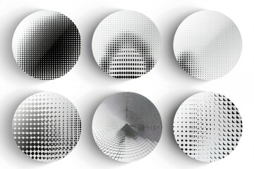 Fototapeta premium Four plates with unique designs, perfect for home decor projects