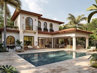 Luxurious Mediterranean Villa with Pool and Patio