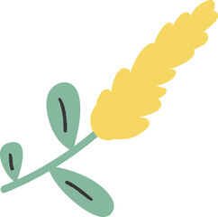 Yellow flower clipart vector