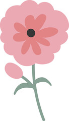 Pink flower clipart vector