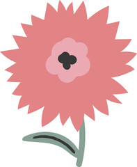 Obraz premium Pink flower clipart vector