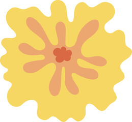 Yellow flower clipart vector