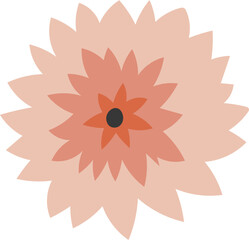 Pink flower clipart vector