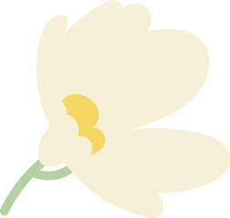 White flower clipart vector