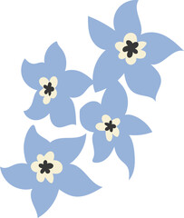 Blue flower clipart vector