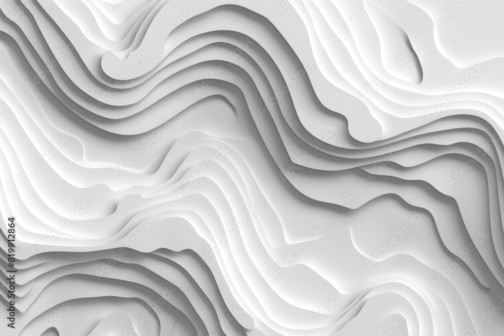 Poster simple white background with elegant wavy lines, perfect for various design projects