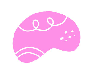 Hand drawn pencil organic shapes with doodle strokes and outlines, squiggles and scribbles. fluid, flowing, irregular elements in trendy colors.