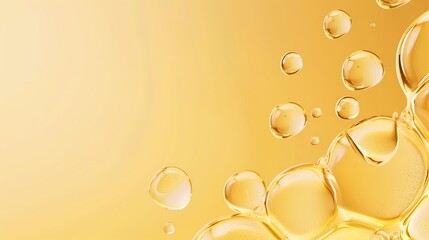 Oil bubbles collagen skin serum. concept skin care cosmetics.