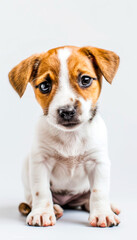 Adorable Jack Russell Terrier Puppy Looking at Camera
