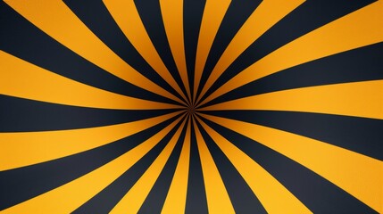 Obraz premium A black and yellow striped background with a spiral design, AI