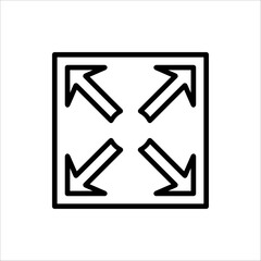 Full screen icon. Vector illustration isolated on white background