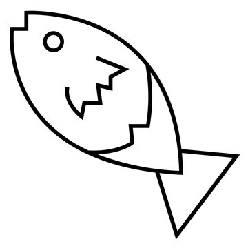 recommend clip art: Fish or seafood flat icon for food apps and websites