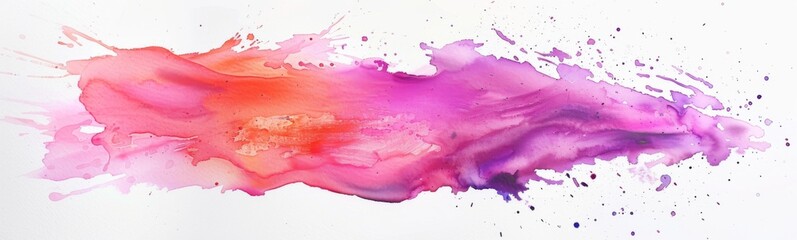 Purple and red paint splattered on a white surface