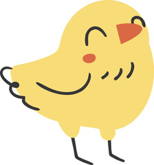 Cute easter chick illustration vector