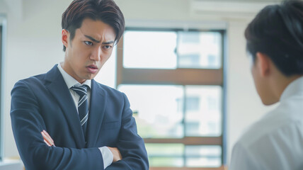 口論をするビジネスマン　ビジネスイメージ