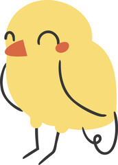 Cute easter chick illustration vector