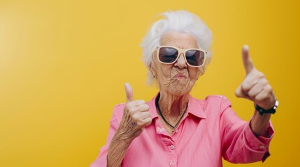 A Stylish Senior Woman Posing