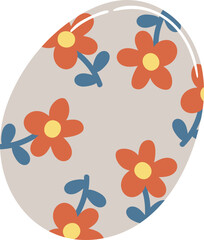 Cute easter egg illustration vector