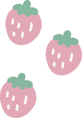 Cute strawberry illustration vector