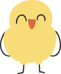 Cute easter chick illustration vector