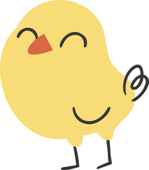 Cute easter chick illustration vector