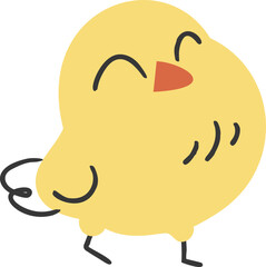 Cute easter chick illustration vector