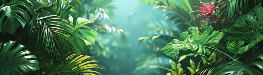 Tropical vibrant summer themed background